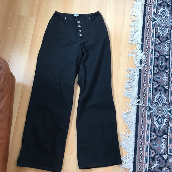 vintage high waisted wide leg flare jeans - Picture 4 of 8